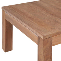 Coffee Table Solid Teak Wood with Natural Finish 60x60x40 cm Kings Warehouse 