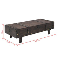 Coffee Table Solid Wood Vintage Style 120x55x35 cm Kings Warehouse 