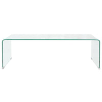 Coffee Table Tempered Glass 98x45x30 cm Clear living room Kings Warehouse 