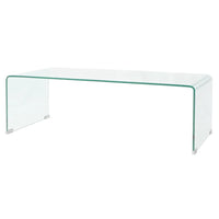 Coffee Table Tempered Glass 98x45x30 cm Clear living room Kings Warehouse 