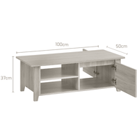 Coffee Table With Open Drawer In White Oak Kings Warehouse 