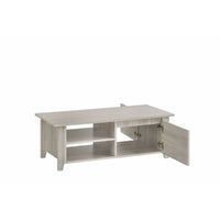 Coffee Table With Open Drawer In White Oak Kings Warehouse 