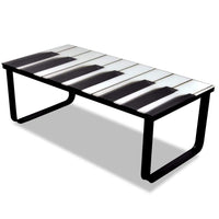 Coffee Table with Piano Printing Glass Top Kings Warehouse 