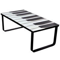 Coffee Table with Piano Printing Glass Top Kings Warehouse 