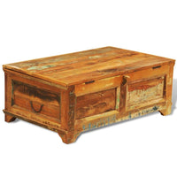 Coffee Table with Storage Vintage Reclaimed Wood Kings Warehouse 