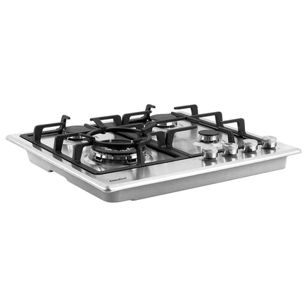 Comfee 60cm Gas Cooktop Stainless Steel 4 Burners Kitchen Stove Cook Top NG LPG Appliances Supplies Kings Warehouse 