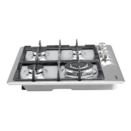 Comfee 60cm Gas Cooktop Stainless Steel 4 Burners Kitchen Stove Cook Top NG LPG Appliances Supplies Kings Warehouse 