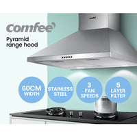 Comfee Rangehood 600mm Range Hood Stainless Steel Home Kitchen Canopy Vent 60cm Appliances Supplies Kings Warehouse 