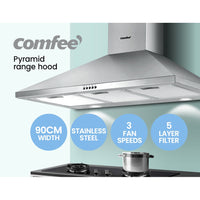 Comfee Rangehood 900mm Range Hood Stainless Steel Home Kitchen Canopy Vent 90cm Appliances Supplies Kings Warehouse 