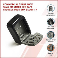 Commercial Grade Lock Wall Mounted Key Safe Storage Lock Box security KingsWarehouse 