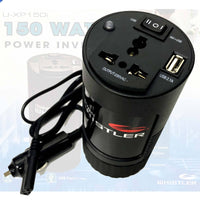 Compact 150W Car Caravan Power Inverter 12v 240v AC DC Sine Wave Can Cup Holder Size Camping Supplies Kings Warehouse 