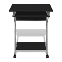Computer Desk Pull Out Tray Furniture Office Student Table Black Kings Warehouse 