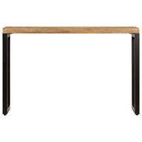 Console Table 120x35x76 cm Solid Mango Wood and Steel living room Kings Warehouse 