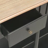 Console Table Black 120x30x76 cm MDF Kings Warehouse 