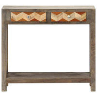 Console Table Grey 86x30x76 cm Solid Mango Wood Kings Warehouse 