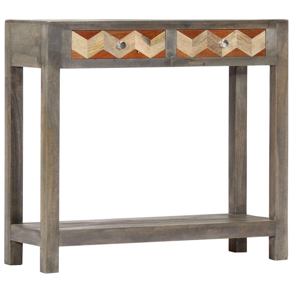 Console Table Grey 86x30x76 cm Solid Mango Wood Kings Warehouse 