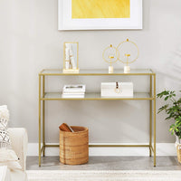 Console Table Metal Frame with 2 Shelves Adjustable Feet living room Kings Warehouse 