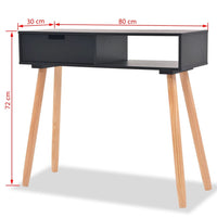 Console Table Solid Pinewood 80x30x72 cm Black Kings Warehouse 