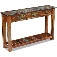 Console Table Solid Reclaimed Wood 120x30x76 cm Kings Warehouse 