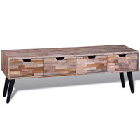 Console TV Cabinet with 4 Drawers Reclaimed Teak Kings Warehouse 