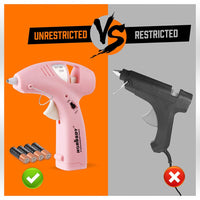 Cordless Hot Glue Gun 20 Glue Sticks & Batteries Included Craft DIY Repair Tool Kings Warehouse 