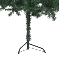 Corner Artificial Christmas Tree LEDs&Ball Set Green 150 cm PVC Kings Warehouse 