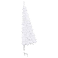 Corner Artificial Christmas Tree LEDs&Ball Set White 150 cm PVC Kings Warehouse 