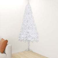Corner Artificial Christmas Tree White 150 cm PVC Kings Warehouse 