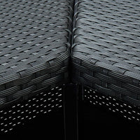 Corner Bar Table Black 100x50x105 cm Poly Rattan Kings Warehouse 