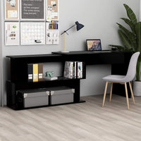 Corner Desk Black 200x50x76 cm