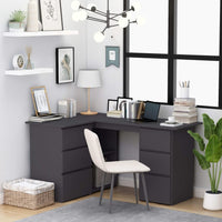 Corner Desk Grey 145x100x76 cm Office Supplies Kings Warehouse 
