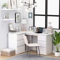Corner Desk White 145x100x76 cm
