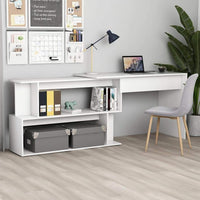 Corner Desk White 200x50x76 cm