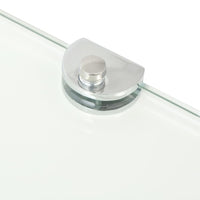 Corner Shelf with Chrome Supports Glass Clear 25x25 cm Kings Warehouse 