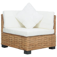 Corner Sofa with Cushions Natural Rattan Kings Warehouse 