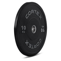 CORTEX 10kg Black Series V2 50mm Rubber Olympic Bumper Plate (Pair) Kings Warehouse 