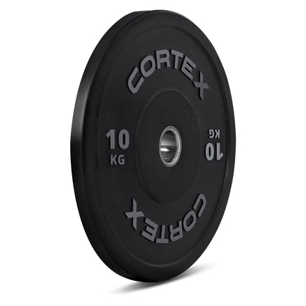 CORTEX 10kg Black Series V2 50mm Rubber Olympic Bumper Plate (Pair) Kings Warehouse 