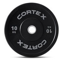 CORTEX 10kg Black Series V2 50mm Rubber Olympic Bumper Plate (Pair) Kings Warehouse 