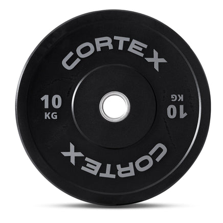 CORTEX 10kg Black Series V2 50mm Rubber Olympic Bumper Plate (Pair) Kings Warehouse 