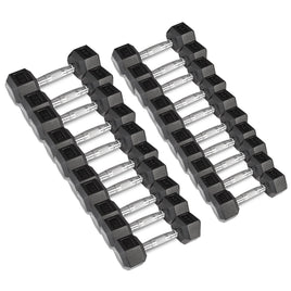 CORTEX 110kg Hex Fixed Dumbbell Set (1-10kg Pairs) Kings Warehouse 