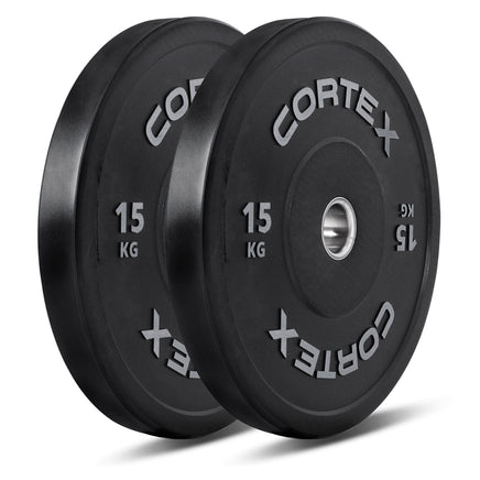 CORTEX 150kg Black Series V2 Rubber Olympic Bumper Plate Set 50mm Kings Warehouse 