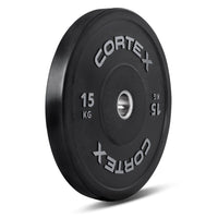 CORTEX 15kg Black Series V2 50mm Rubber Olympic Bumper Plate (Pair) Kings Warehouse 