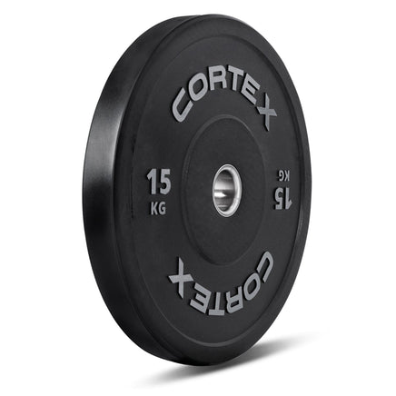 CORTEX 15kg Black Series V2 50mm Rubber Olympic Bumper Plate (Pair) Kings Warehouse 
