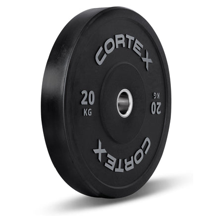 CORTEX 20kg Black Series V2 50mm Rubber Olympic Bumper Plate (Pair) Kings Warehouse 