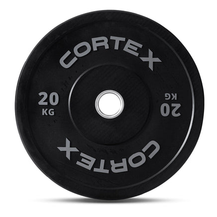 CORTEX 20kg Black Series V2 50mm Rubber Olympic Bumper Plate (Pair) Kings Warehouse 