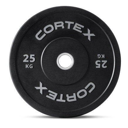 CORTEX 25kg Black Series V2 50mm Rubber Olympic Bumper Plate (Pair) Kings Warehouse 