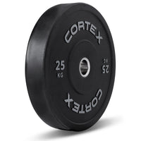 CORTEX 25kg Black Series V2 50mm Rubber Olympic Bumper Plate (Pair) Kings Warehouse 