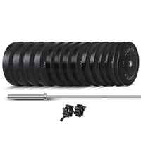 CORTEX 260kg Black Series V2 Rubber Olympic Bumper Plate Set 50mm with ZEUS100 Barbell Kings Warehouse 