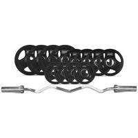 CORTEX 40kg Tri-Grip Olympic Curl Bar Set 50mm Kings Warehouse 