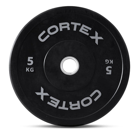CORTEX 5kg Black Series V2 50mm Rubber Olympic Bumper Plate (Pair) Kings Warehouse 